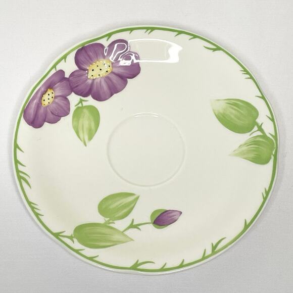 VTG Villeroy & Boch Spring Rose Violett Country Collection Cup & Saucer | EUC - Picture 8 of 10